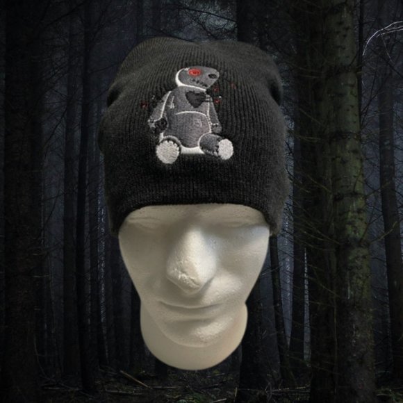 Beanie Hat Gothic Embroidered Beanie Voodoo Doll Theme Hat for Men Hat for Women - Picture 4 of 5
